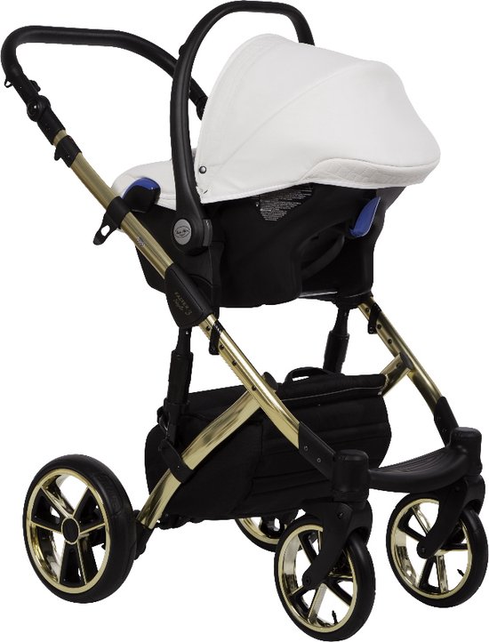 Baby Merc Faster 3 Kinderwagen - Wit/Goud Limited Edition - Kinderwagen  incl. Autostoel | bol