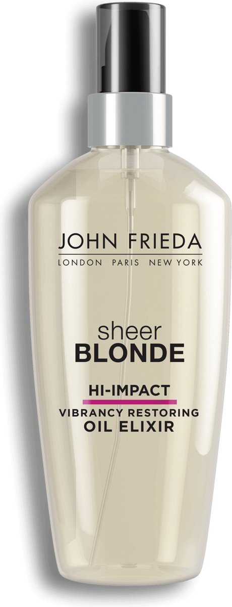 John Frieda Sheer Blonde High Impact Reviving Oil – 14x5x3cm | Olie Elixer voor Over behandeld Dof Haar | Herlevende en Vitaliserende Olie voor Geblondeerd of Gehighlight haar