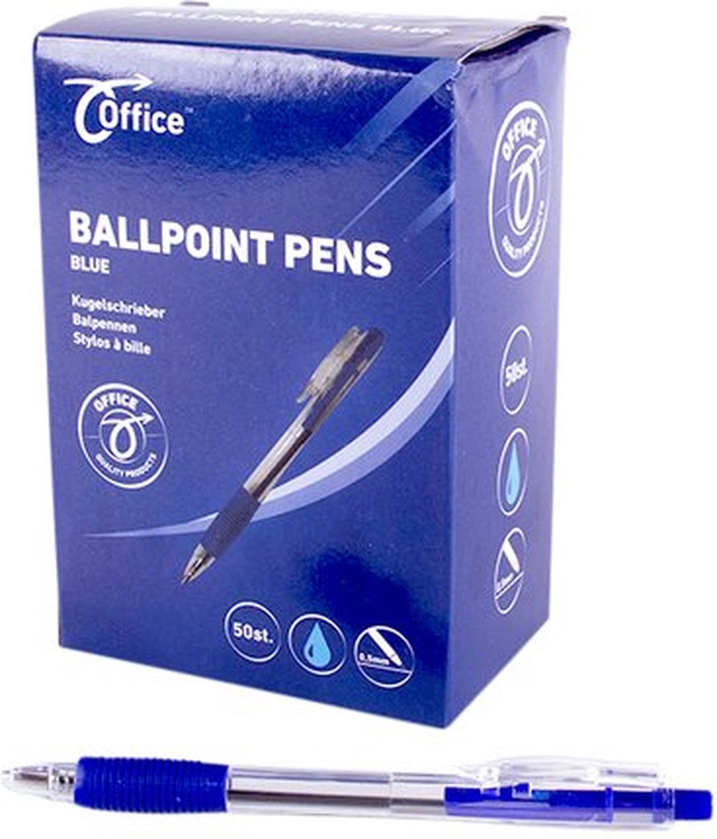 Office Balpen Click 50st Blauw