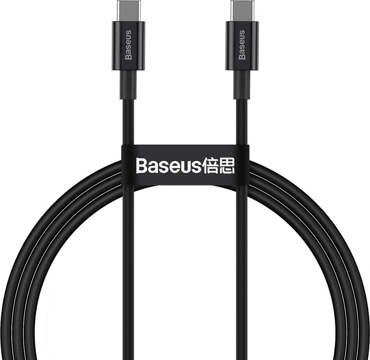 Baseus - Superior - kabel USB Type C - USB Type C snelladen Quick Charge / Power Delivery / FCP 100W 5A 20V 1m zwart - (CATYS-B01)