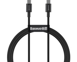 Baseus - Superior - kabel USB Type C - USB Type C snelladen Quick Charge / Power Delivery / FCP 100W 5A 20V 1m zwart - (CATYS-B01)
