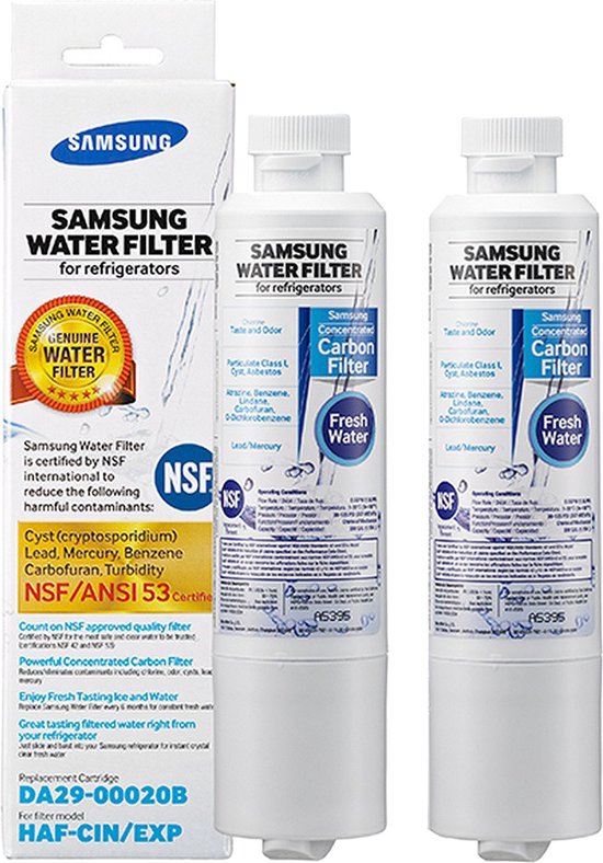2x PLUS NOUVEAU Samsung DA29-00020B Filtre à eau HAF-CIN