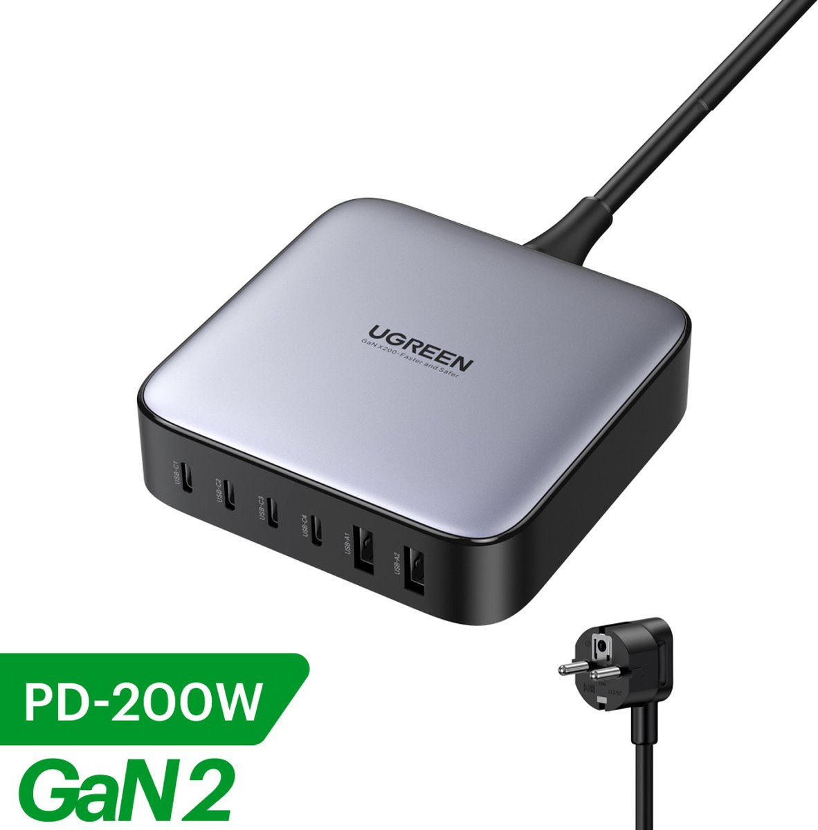 Satechi chargeur USB-C PD 4 Ports 165 W + Câble USB-C/USB-C + USB-C/  Lightning - Adaptateur Secteur - SATECHI