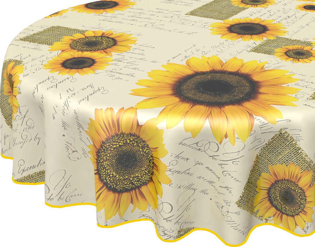 Tafelkleed - rond -Sunflower- 140 cm