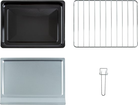 Inventum OV207B - Vrijstaande heteluchtoven - 20 liter - 1350 watt - 6 programma's - Zwart
