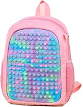 Roze Pop it tas - Zachtkleur Rugzak - School bag - School tasje - cadeautip -  Pop it school bag