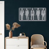Wanddecoratie | Mannenmode / Men Fashion| Metal - Wall Art | Muurdecoratie | Woonkamer |Zilver| 76x38cm