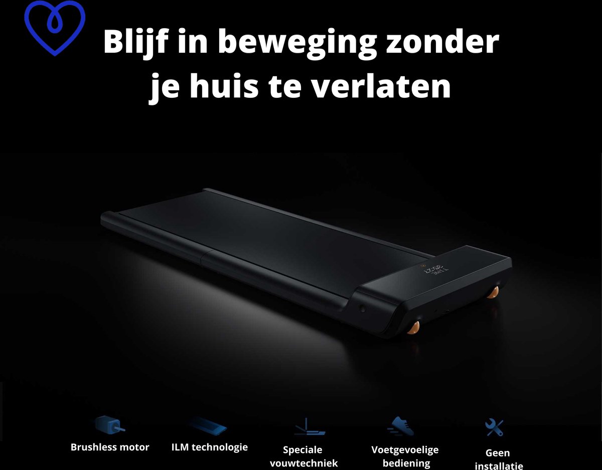 KingSmith A1 Pro Loopband Inklapbaar 6 km/h Zwart - afbeelding 3