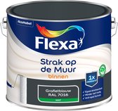 Flexa Strak op de Muur - Muurverf - Mat - Grafietblauw / Ral 7016 - 2,5 liter