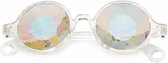 Freaky Glasses® - Basic caleidoscoop bril - Spacebril - Festival bril - Small flower - Transparant