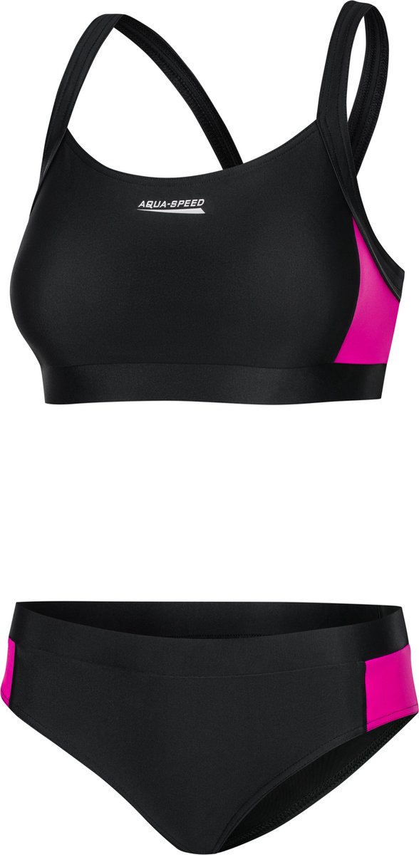 Aqua Speed NAOMI - Sportieve Bikini - Zwart met Roze 38