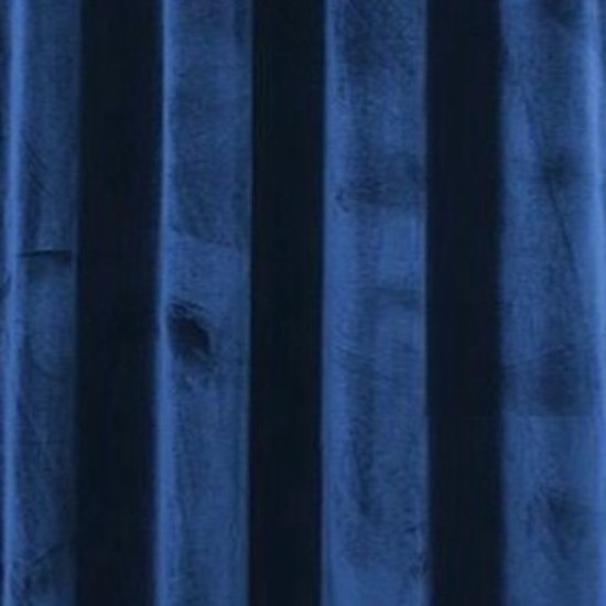 Glow Thuis - gordijn - verduisterend - kant en klaar - fluweel - blauw - met ringen - 140x250 cm - Glow Thuis