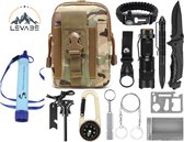 Professionele Survival set incl waterfilter - 13-delig - Noodpakket - camping - survival - outdoor - Vuurstrijker - survival kit