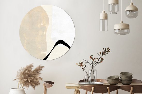 Wall Circle - Wall Circle Indoor - Stains - Altéré - Abstrait - ⌀ 120 cm - Décoration murale - Peintures Ronds XXL