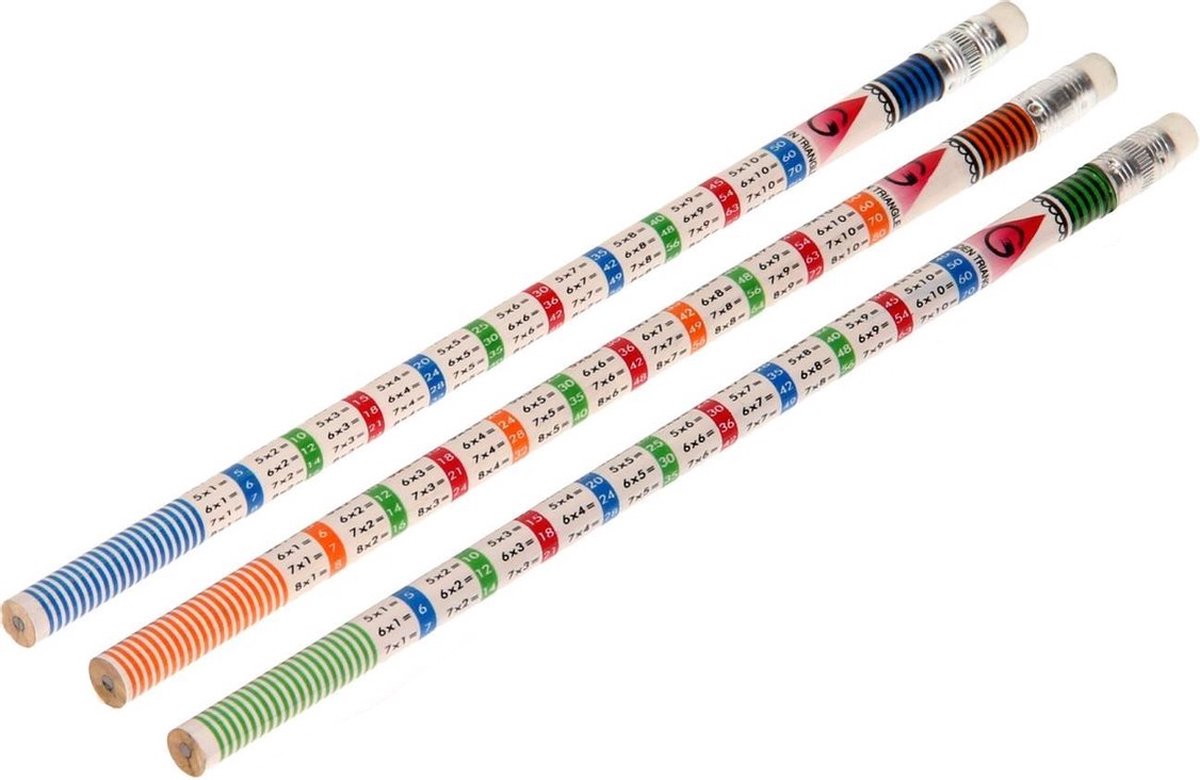 Potlood | Tafels Leren | 3 stuks