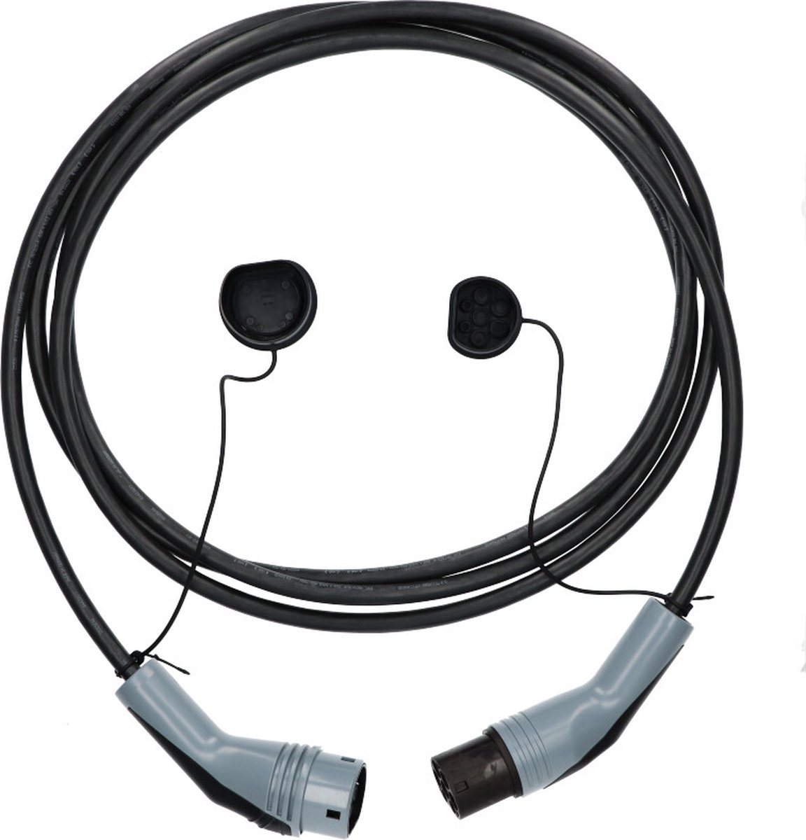 Qcharge Laadkabel - Type 2 laadsnoer Stopcontact EU - 32A - Lengte 6 meter - Fase 2 - Mobiele Lader Auto
