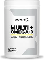 Body & Fit Multi + Omega 3 - Complete Multivitamine - Vitamine / Mineralen / Omega 3 - 120 Capsules (4 maanden)