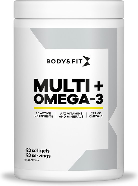 Body & fit multi + omega 3 - complete multivitamine - vitamine / mineralen /...
