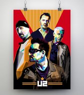 Poster Pop Art U2 - The Band - 50x70cm