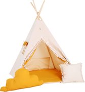 Tente TIPI ocre-beige avec accessoires