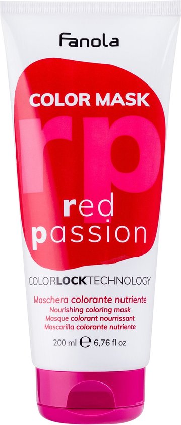 Fanola Color Mask Red Passion tube met rode en roze opdruk, 200 ml.