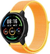 Strap-it Smartwatch bandje nylon - geschikt voor Xiaomi Watch S1 (Active/Pro) / Watch 2 Pro / Watch S3 / Mi Watch / Amazfit Balance / Bip 5 - oranje/geel
