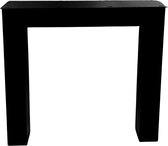 SET (2 X) Stalen N - Rechte Tafelpoten Zwart Koker 100 x 100 - Metalen Tafel Onderstel - Inclusief steldoppen en bevestigingsmateriaal
