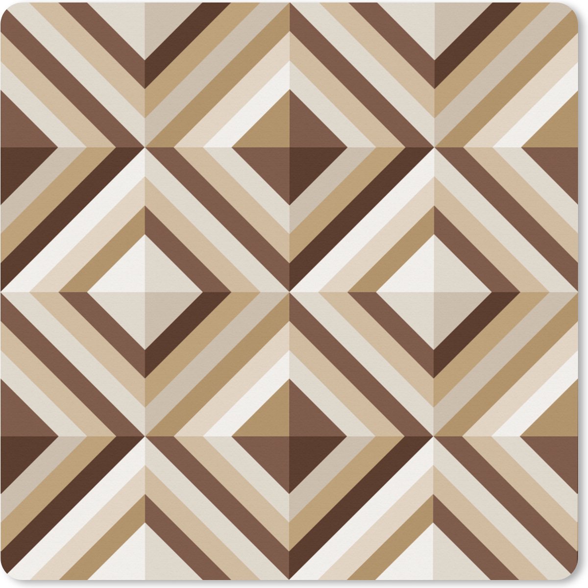 Muismat XXL - Bureau onderlegger - Bureau mat - Retro - Ster - Design - 50x50 cm - XXL muismat
