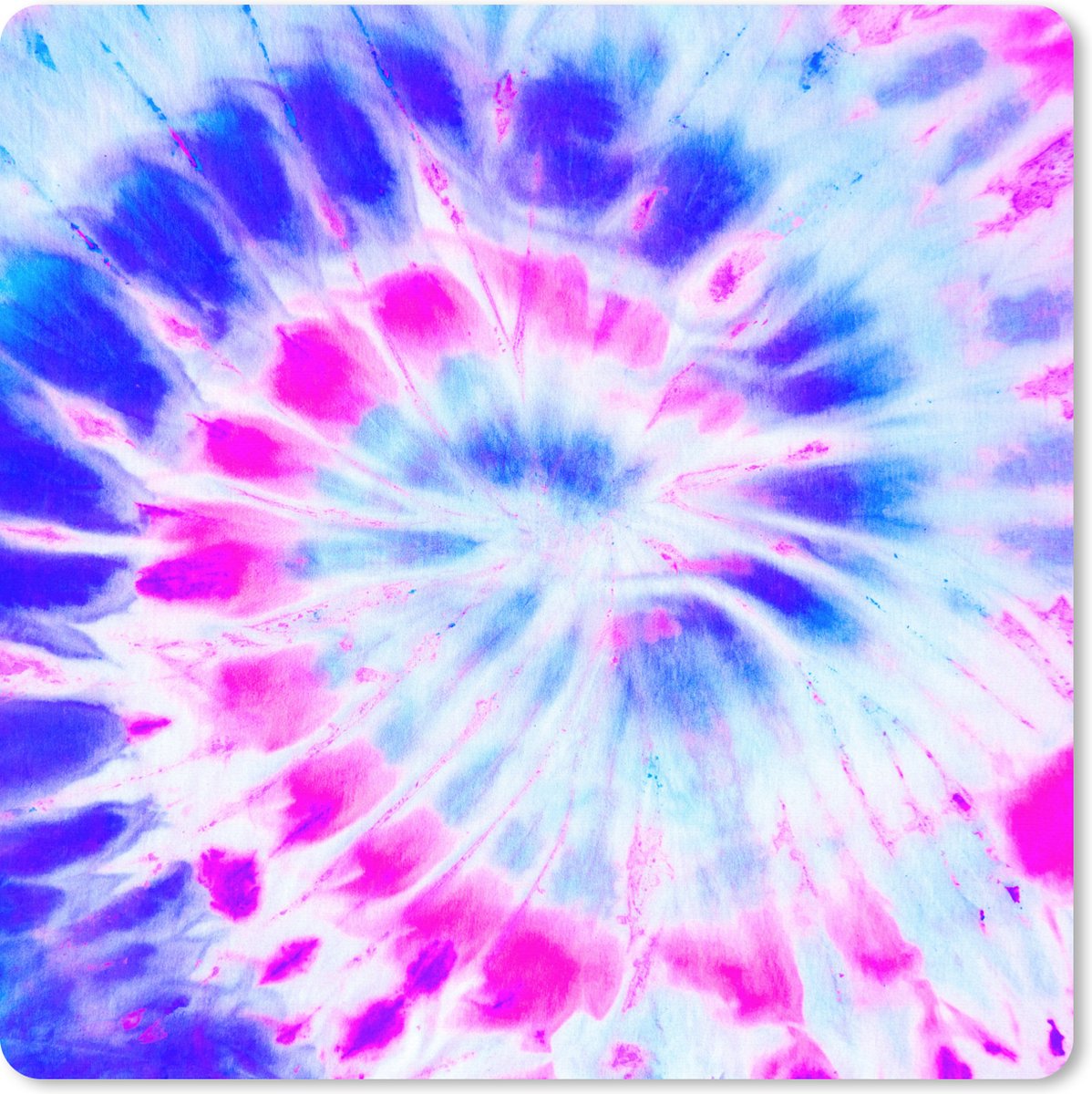 Muismat XXL 50x50 cm - Bureau onderlegger - Bureau mat Zomer - Tie dye - Paars - Bureaumat - Gaming mousepad xl - Bureaulegger groot - Computer deskmat