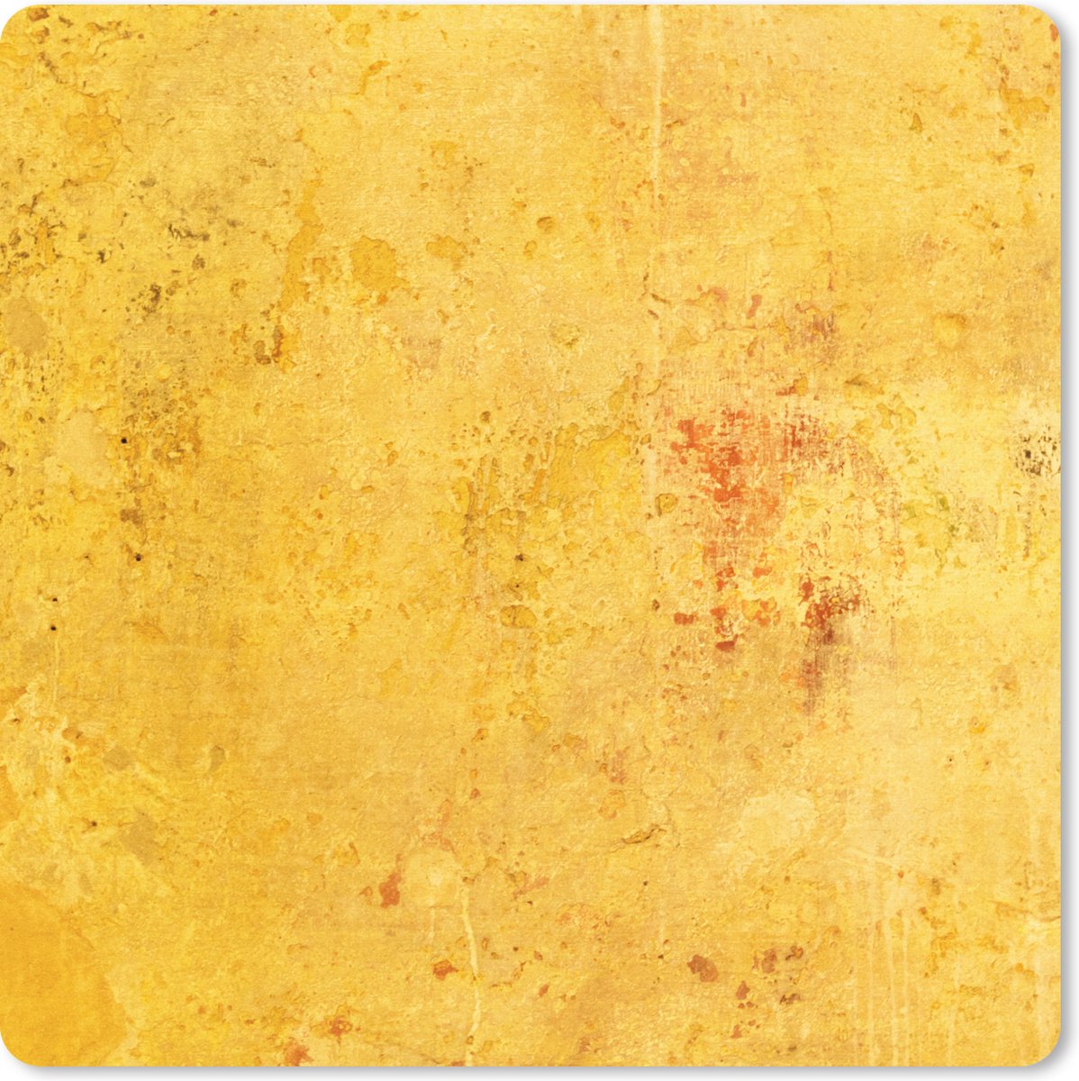 Muismat XXL 50x50 cm - Bureau onderlegger - Bureau mat Muur - Geel - Steen - Bureaumat - Gaming mousepad xl - Bureaulegger groot - Computer deskmat