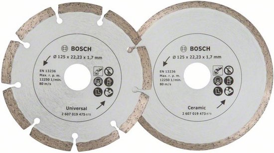 Bosch Diamantschijven - Voor Bouwmaterialen - 2-delig - 125 mm - Bosch