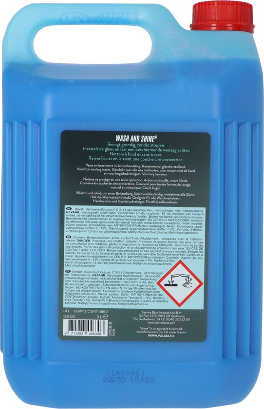 Valma Wash & Shine - Krachtige Autoshampoo - Verwijdert vuil en vet - Reinigt grondig, zonder strepen - Herstelt glans - 5 Liter van Valma — afbeelding 4
