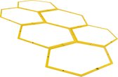 Umbro Agility Hoepels - 57,5 CM - Agility Set - 6 Hexagons incl. Verbindingsstukken - Voetbal Trainingsmateriaal - Speed Ladder - Geel