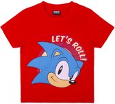 Sonic the Hedgehog t-shirt - rood - Maat 164 / 14 jaar