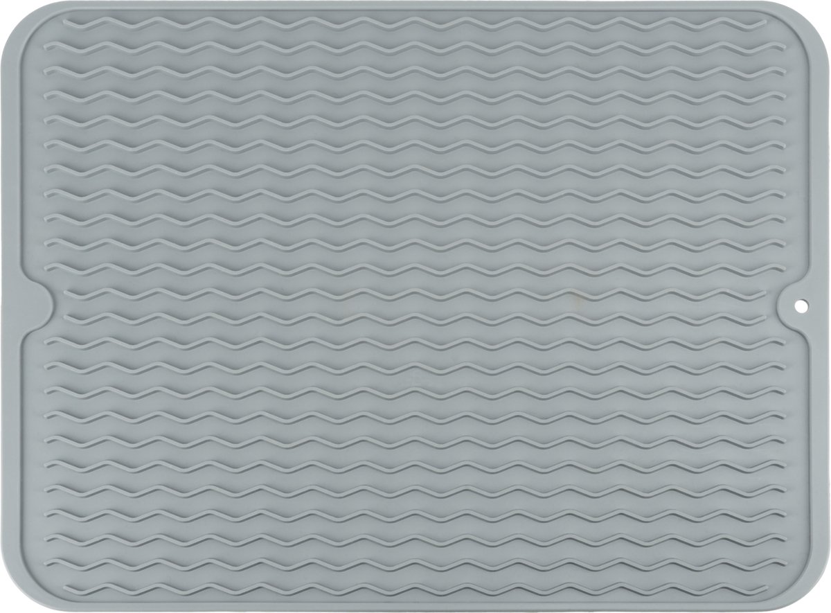 Goedkoopste Krumble Afdruipmat - Afdruiprekken - Droogmat - Afwassen - Vaatwassen - Antislip - Huishouden - Ruitpatroon - Siliconen - 40 x 30 cm - Grijs