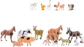 Plastic boerderij speelgoed dieren figuren setje van 40x stuks