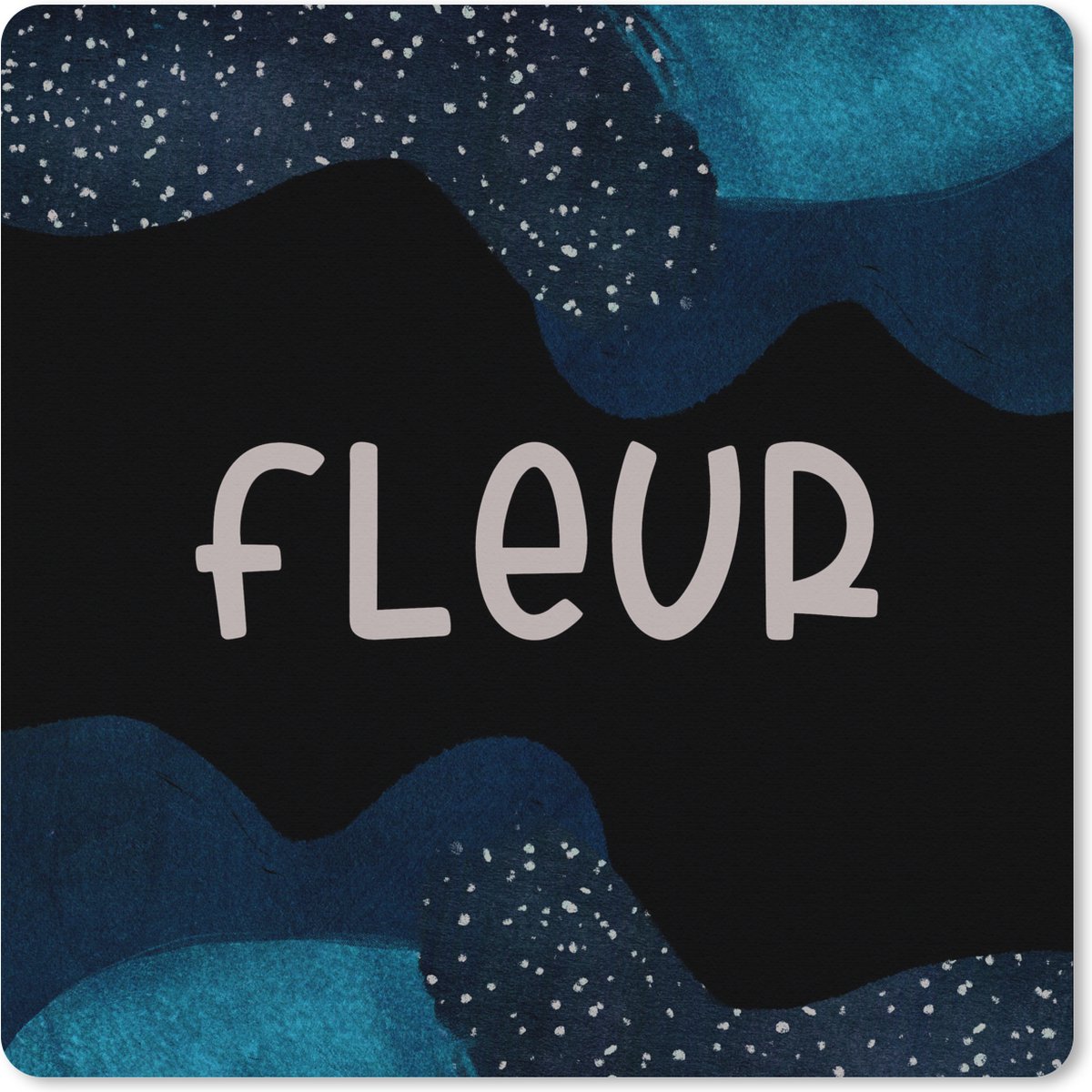Muismat XXL 60x60 cm - Bureau onderlegger - Bureau mat Fleur - Pastel - Meisje - Bureaumat - Gaming mousepad xl - Bureaulegger groot - Computer deskmat