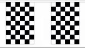 Luxe finish vlaggenlijn 9 meter - Race thema feestartikelen - Race vlaggen - Formule 1 vlag