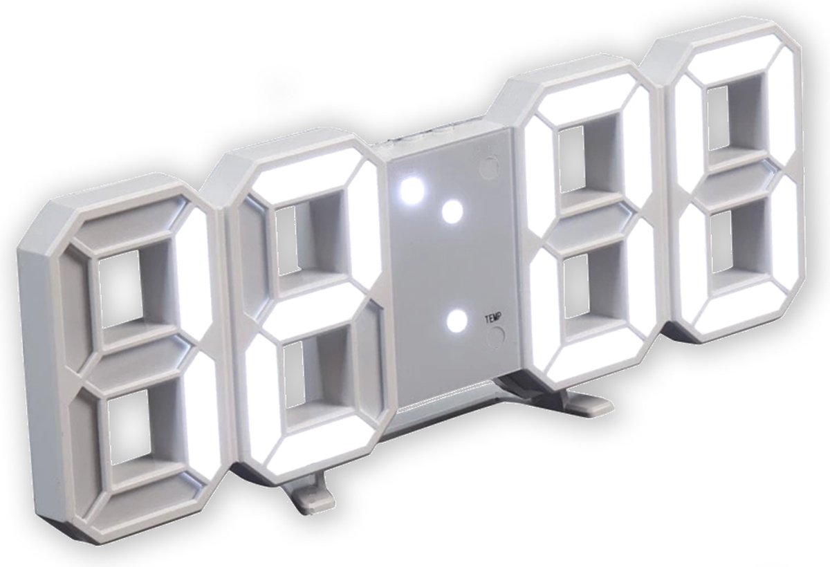 DIGITALE LED KLOK BLAUW INBOUW