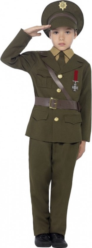 Leger officier kostuum voor kinderen 146-158 (10-12 jaar)