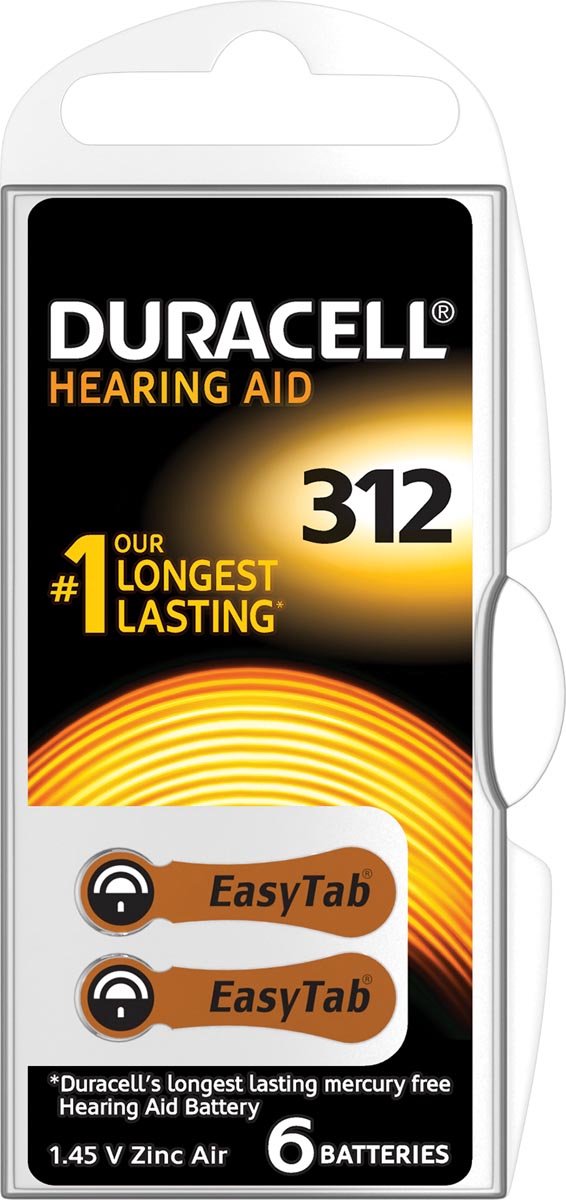Duracell gehoor batterij 312 blister(6) - 3221924