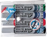 Whiteboardmarker Maxiflo set van 4 kleuren (blauw, rood, groen en zwart) 12 stuks