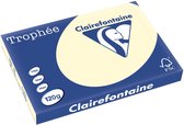 Clairefontaine Trophée Pastel, papier de couleur, A3, 120 g, 500 feuilles, crème 5 pièces