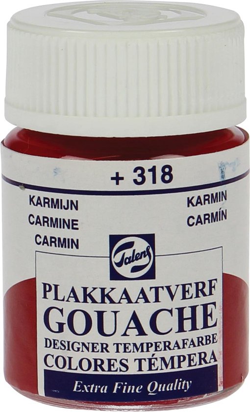 Talens plakkaatverf Extra Fijn flacon van 16 ml, karmijn