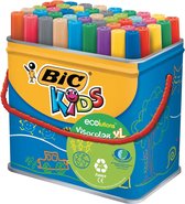 Bic Kids Viltstift Visacolor XL Ecolutions 48 stiften in een metalen doos