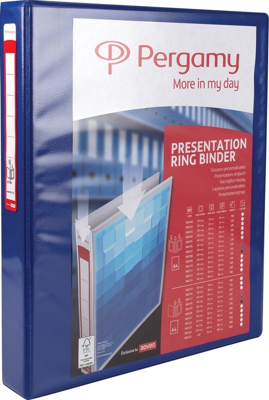 Exacompta Personaliseerbare ringmap Kreacover 4 ringen van 20 mm, rug