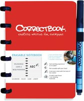 Correctbook A6 Original: uitwisbaar / herbruikbaar notitieboek, gelijnd, Horizon Red (rood) 40 stuks