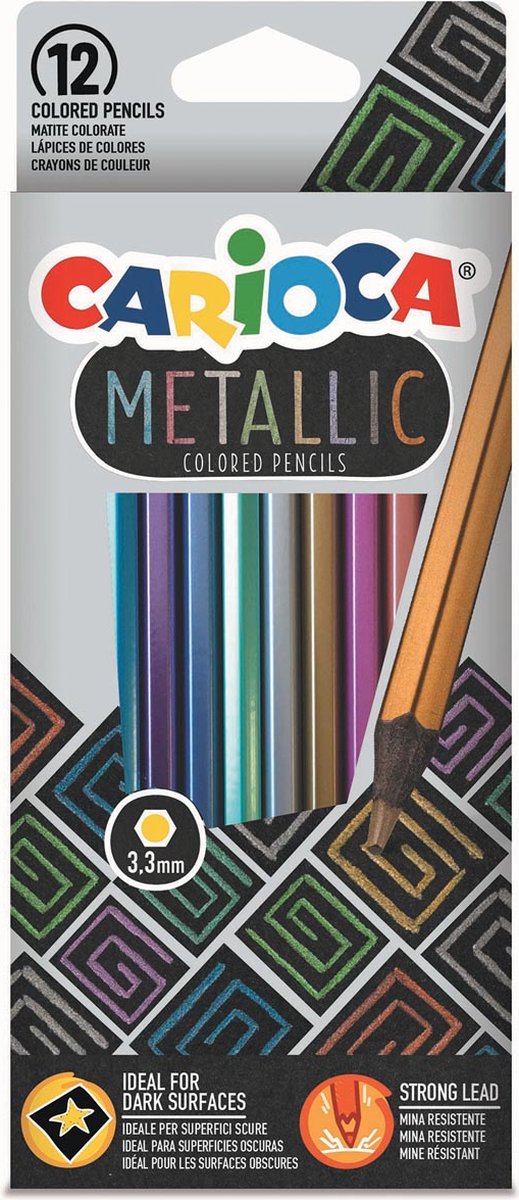 Carioca kleurpotlood Metallic, 12 stuks in een kartonnen etui 12 stuks