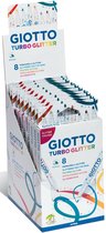 Giotto Turbo Glitter viltstiften, kartonnen etui met 8 stuks in geassorteerde kleuren 20 stuks