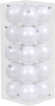 20x Witte kunststof kerstballen 8 cm - Mat - Onbreekbare plastic kerstballen - Kerstboomversiering Wit